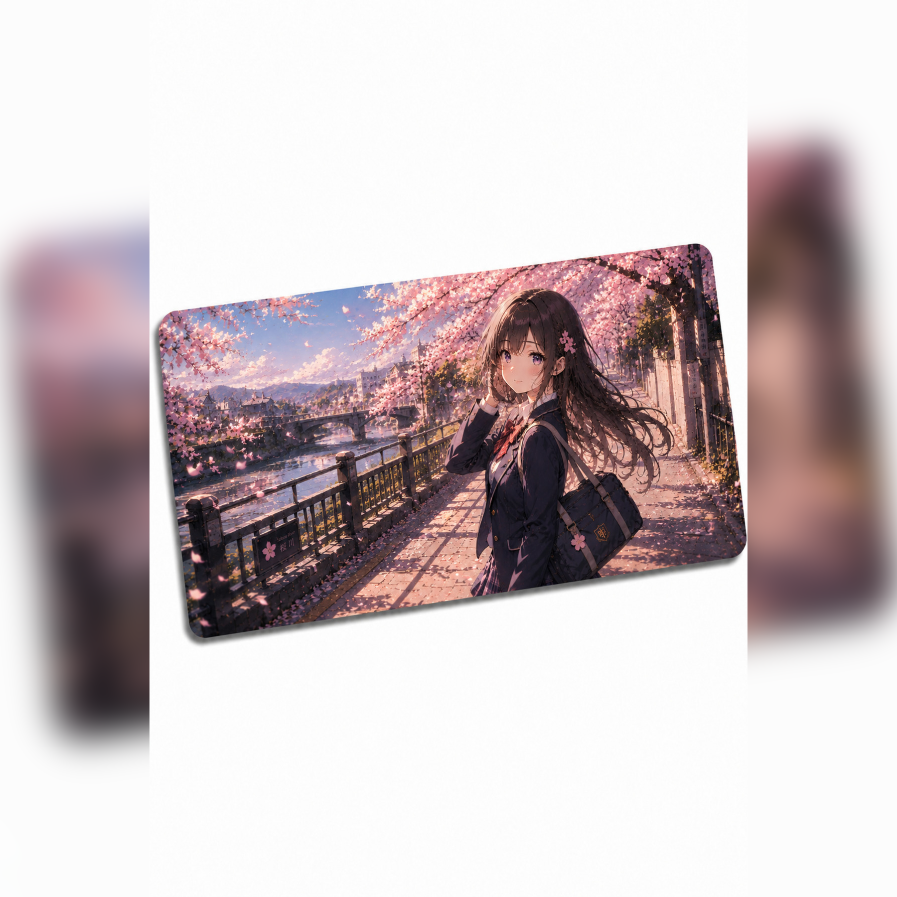 Anime scholl-cafe Collection 80x40 cm Büyük Boy Gaming Mousepad Kaymaz Taban Deskmat