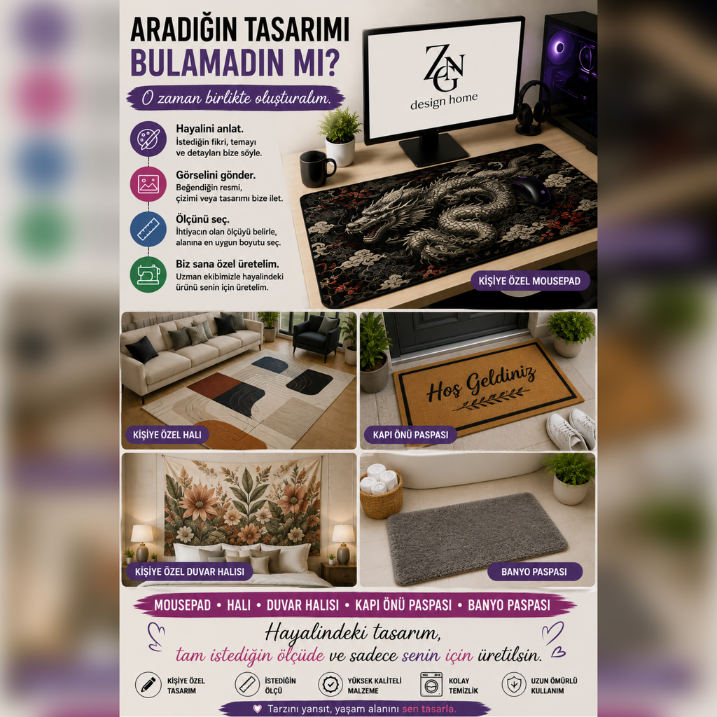 Banyo Paspası 2'li Set Kaymaz Tabanlı ve Yıkanabilir 60x90 Cm - 50x60 Cm