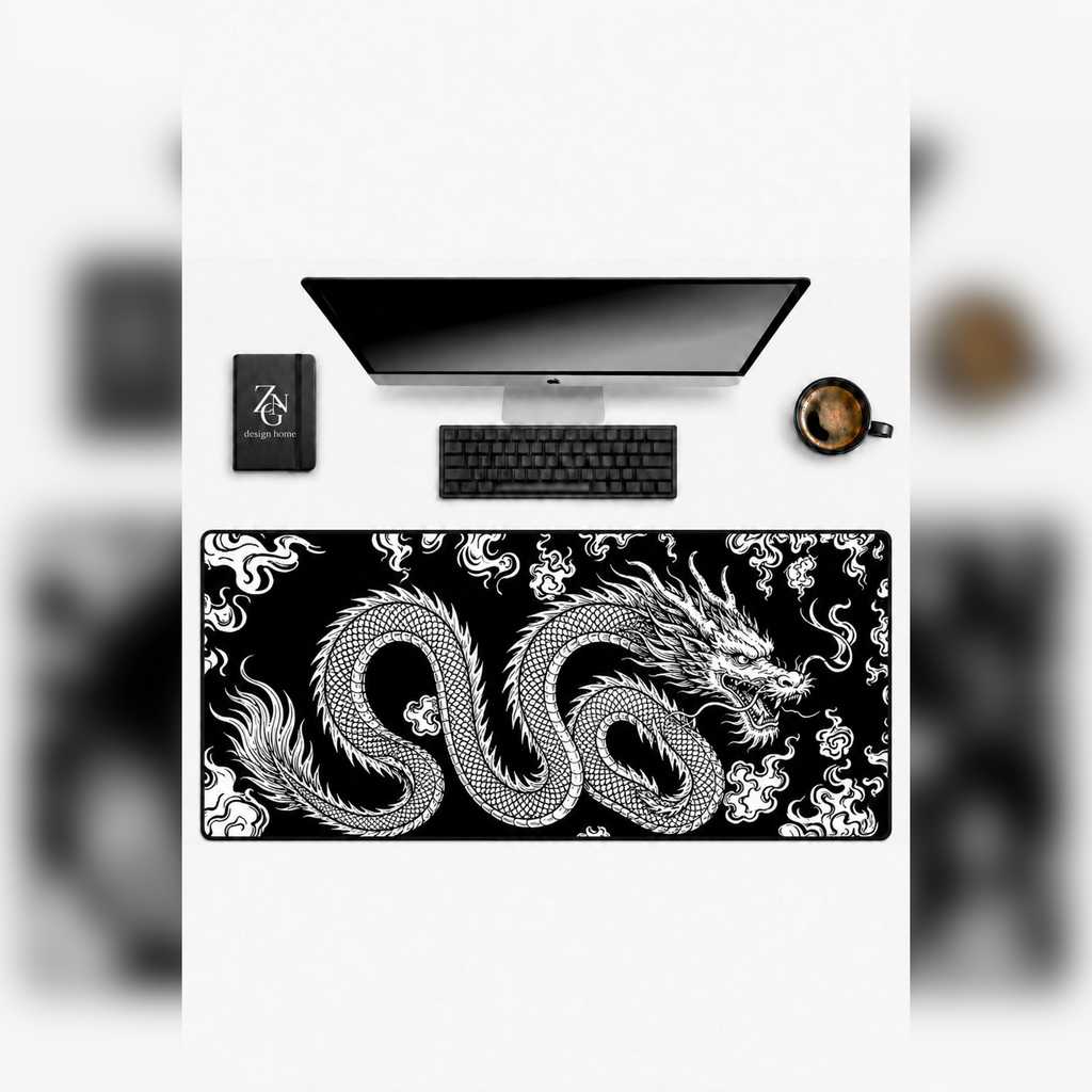 Inkstorm Dragon Collection 80x40 cm Büyük Boy Gaming Mousepad Kaymaz Taban Deskmat