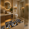 Banyo Paspası 2'li Set Kaymaz Tabanlı ve Yıkanabilir 60x90 Cm - 50x60 Cm
