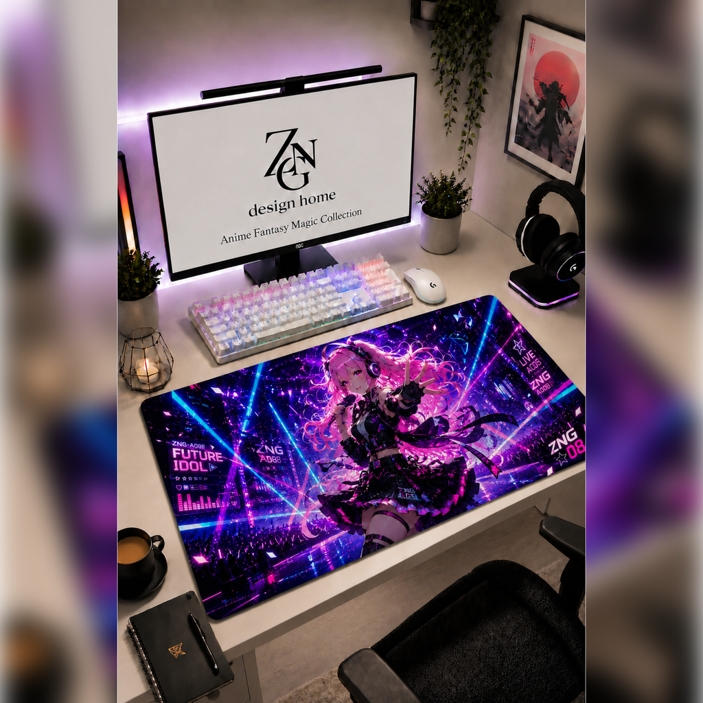 Anime Fantasy Magic Collection 80x40 cm Büyük Boy Gaming Mousepad Kaymaz Taban Deskmat