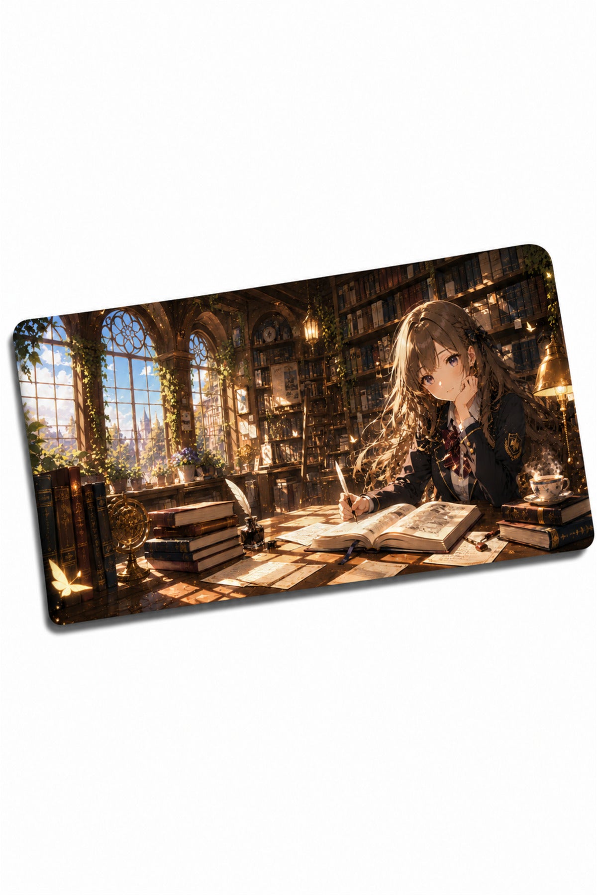Anime scholl-cafe Collection 80x40 cm Büyük Boy Gaming Mousepad Kaymaz Taban Deskmat