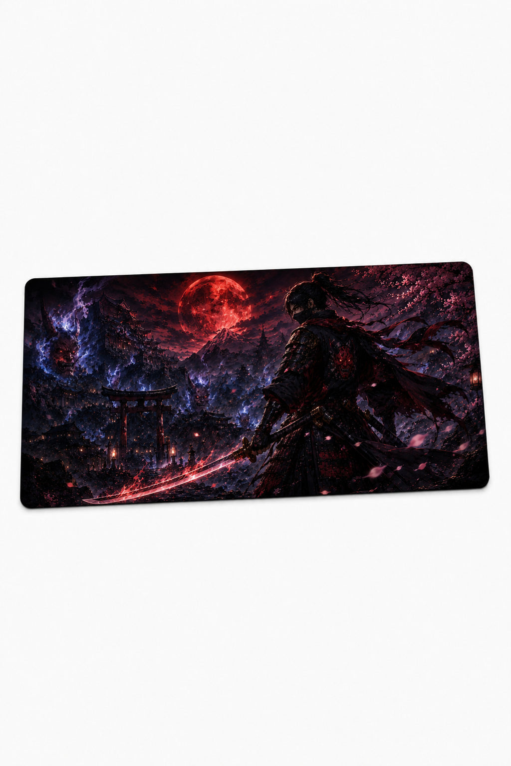 Anime Samurai-Ninja Collection 80x40 cm Büyük Boy Gaming Mousepad Kaymaz Taban Deskmat