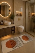 Banyo Paspası 2'li Set Kaymaz Tabanlı ve Yıkanabilir 60x90 Cm - 50x60 Cm