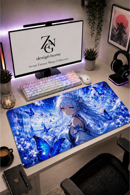 Anime Fantasy Magic Collection 80x40 cm Büyük Boy Gaming Mousepad Kaymaz Taban Deskmat
