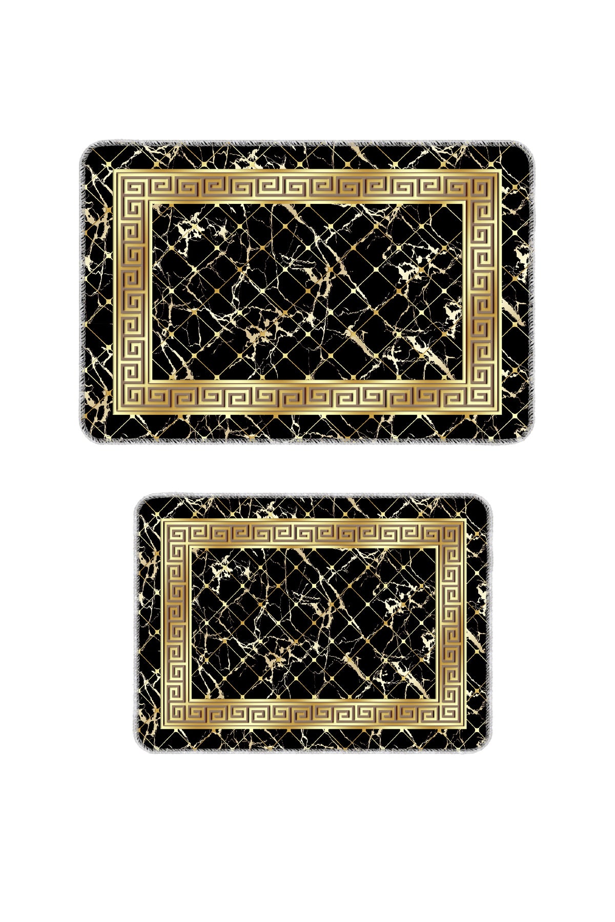 Banyo Paspası 2'li Set Kaymaz Tabanlı ve Yıkanabilir 60x90 Cm - 50x60 Cm