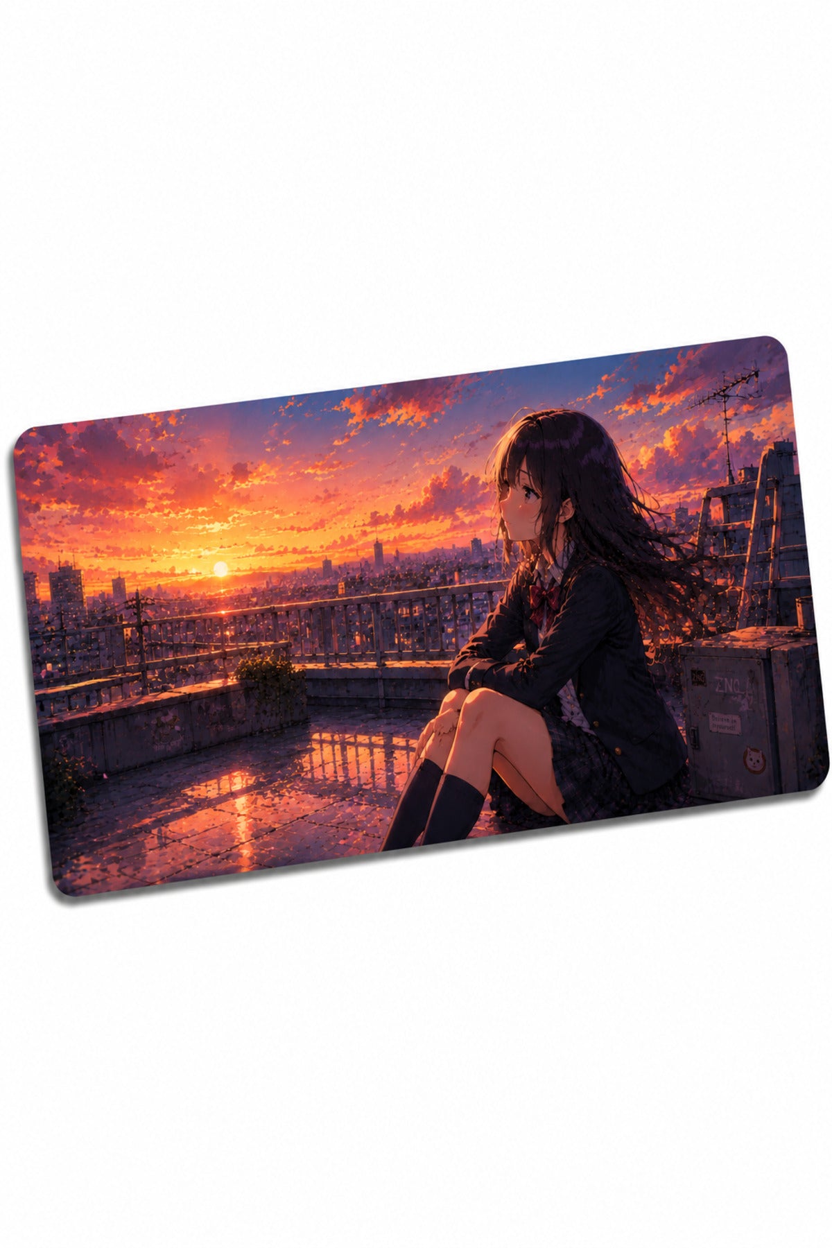 Anime scholl-cafe Collection 80x40 cm Büyük Boy Gaming Mousepad Kaymaz Taban Deskmat