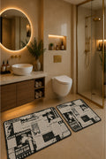 Banyo Paspası 2'li Set Kaymaz Tabanlı ve Yıkanabilir 60x90 Cm - 50x60 Cm