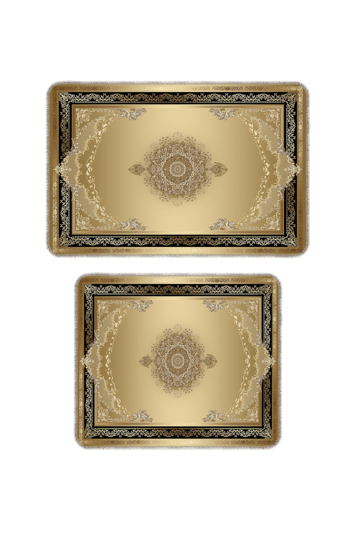 Banyo Paspası 2'li Set Kaymaz Tabanlı ve Yıkanabilir 60x90 Cm - 50x60 Cm