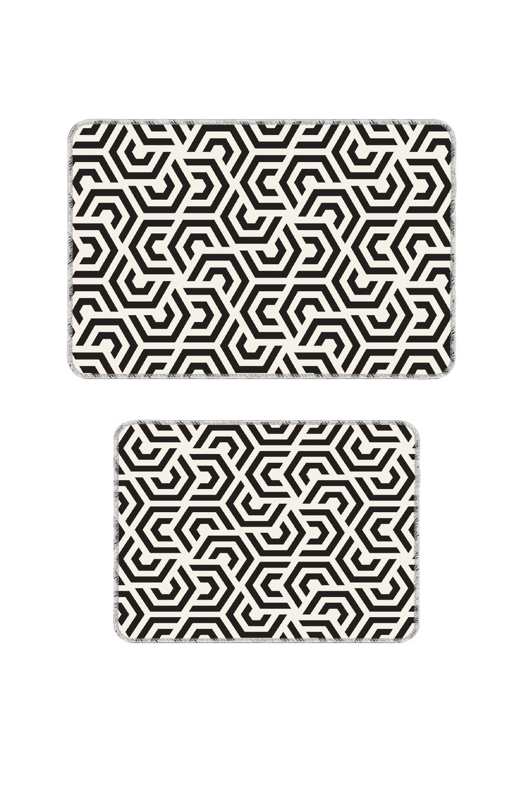 Banyo Paspası 2'li Set Kaymaz Tabanlı ve Yıkanabilir 60x90 Cm - 50x60 Cm