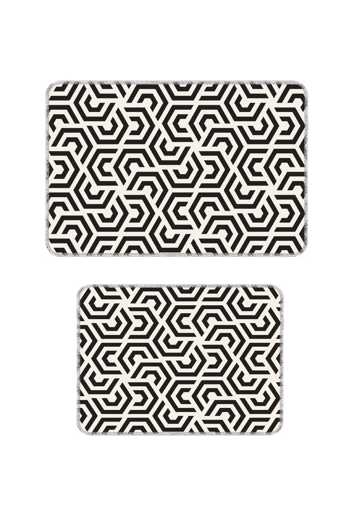 Banyo Paspası 2'li Set Kaymaz Tabanlı ve Yıkanabilir 60x90 Cm - 50x60 Cm