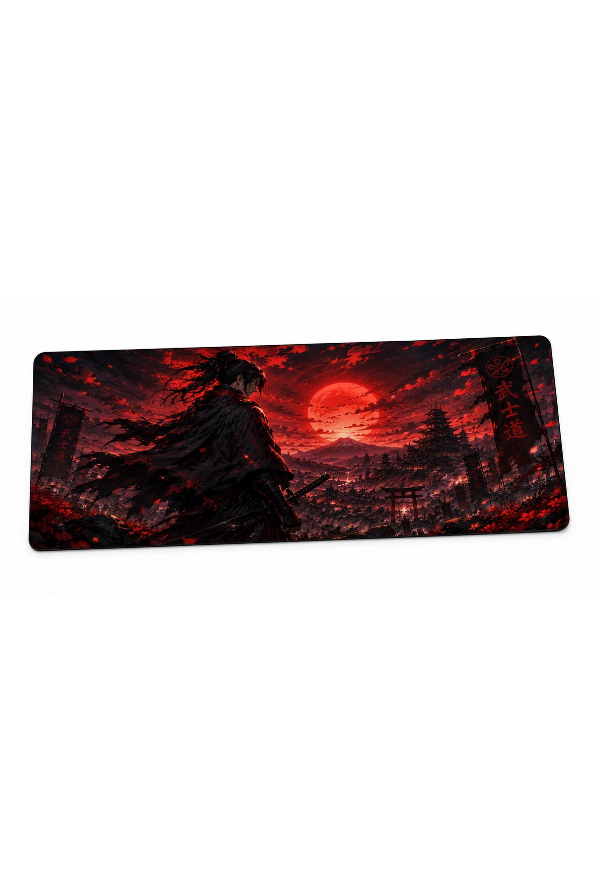 Anime Samurai-Ninja Collection 80x40 cm Büyük Boy Gaming Mousepad Kaymaz Taban Deskmat