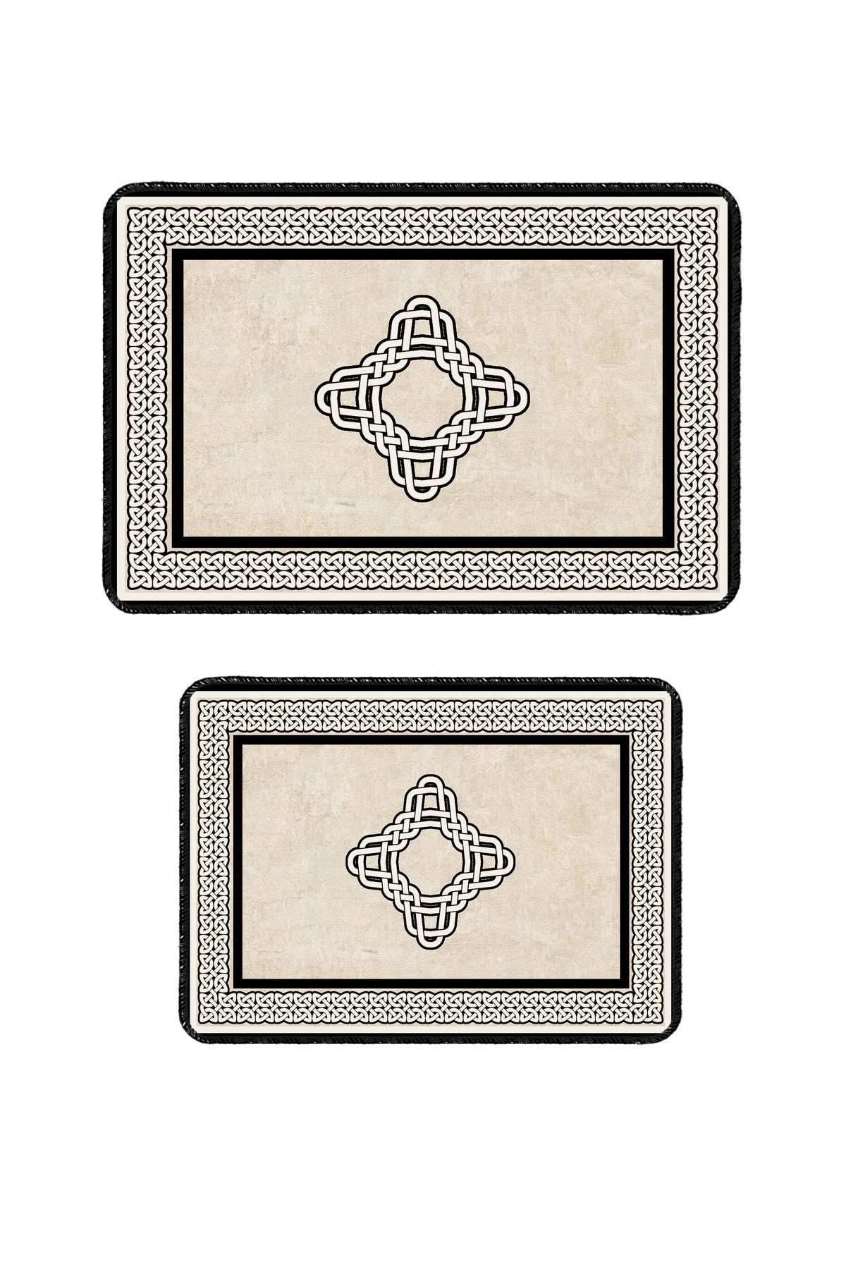 Banyo Paspası 2'li Set Kaymaz Tabanlı ve Yıkanabilir 60x90 Cm - 50x60 Cm