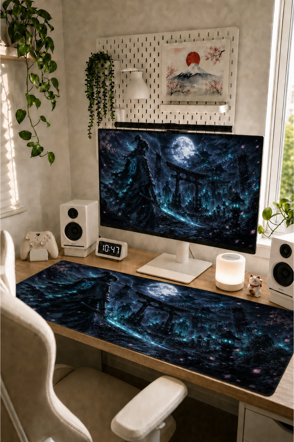 Anime Samurai-Ninja Collection 80x40 cm Büyük Boy Gaming Mousepad Kaymaz Taban Deskmat