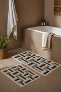 Banyo Paspası 2'li Set Kaymaz Tabanlı ve Yıkanabilir 60x90 Cm - 50x60 Cm
