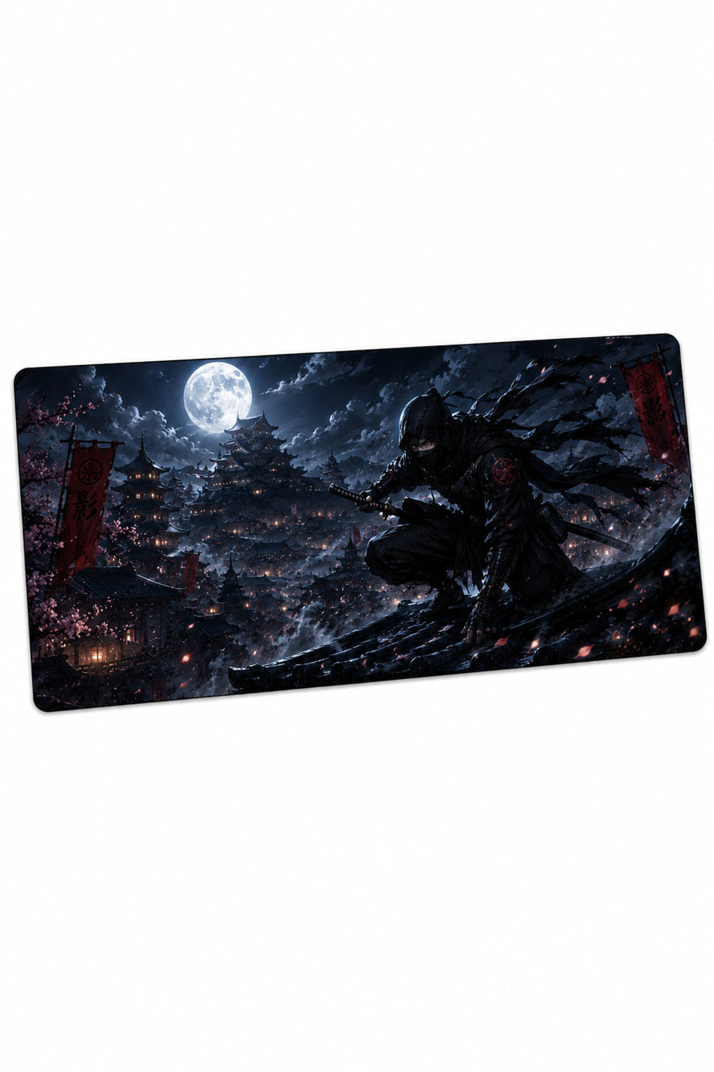 Anime Samurai-Ninja Collection 80x40 cm Büyük Boy Gaming Mousepad Kaymaz Taban Deskmat