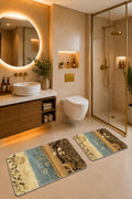 Banyo Paspası 2'li Set Kaymaz Tabanlı ve Yıkanabilir 60x90 Cm - 50x60 Cm
