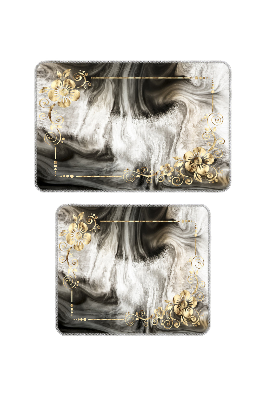 Banyo Paspası 2'li Set Kaymaz Tabanlı ve Yıkanabilir 60x90 Cm - 50x60 Cm