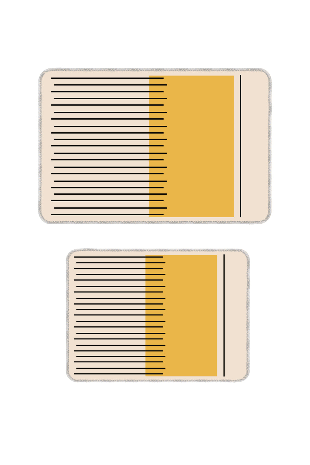 Banyo Paspası 2'li Set Kaymaz Tabanlı ve Yıkanabilir 60x90 Cm - 50x60 Cm