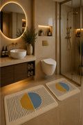 Banyo Paspası 2'li Set Kaymaz Tabanlı ve Yıkanabilir 60x90 Cm - 50x60 Cm