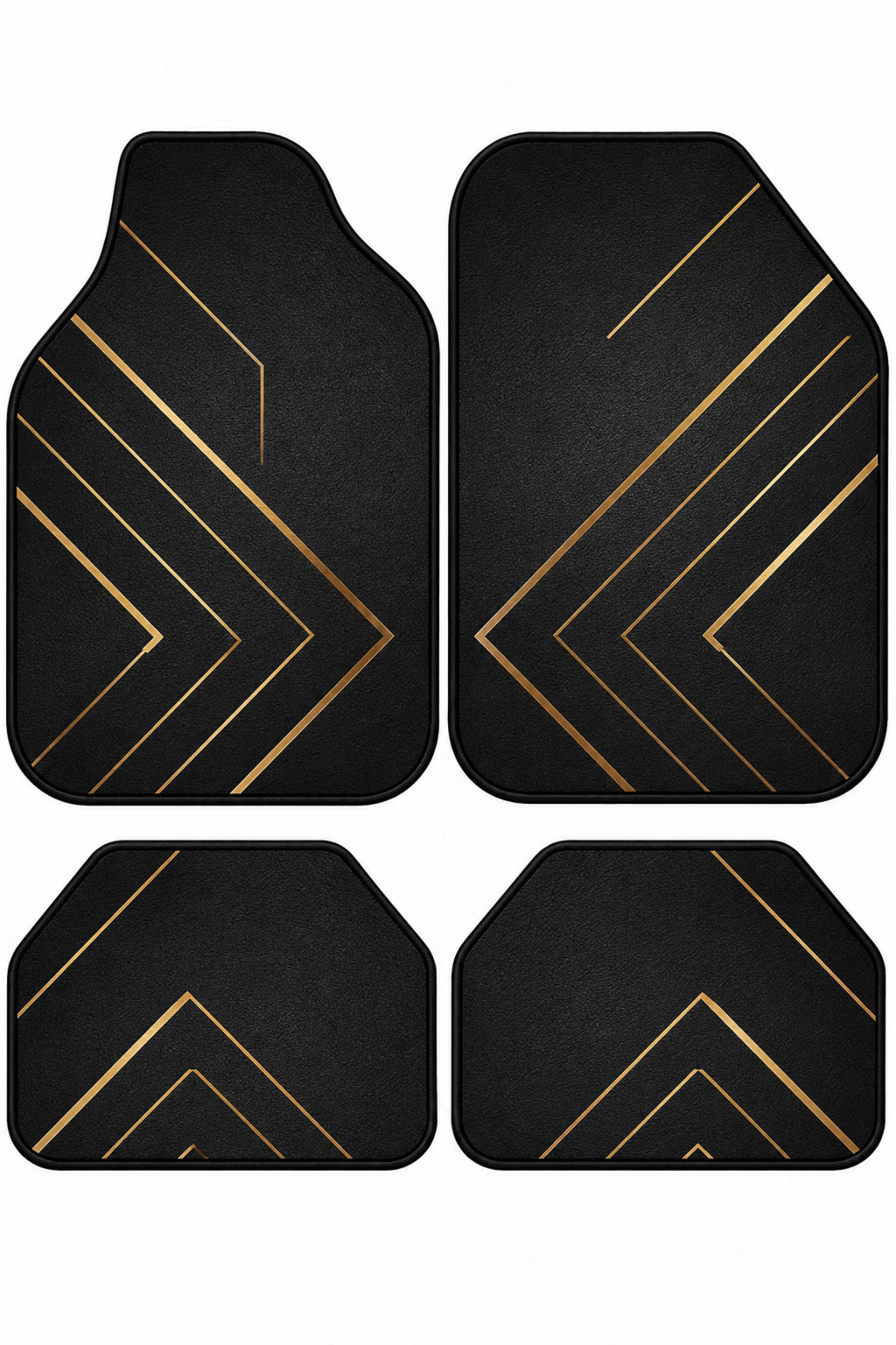 Black Luxury Tasarım Universal Premium Araç İçi Oto Paspası 4'lü Set – Tüm Araç Modellerine Uygun – Kaymaz DOT Taban