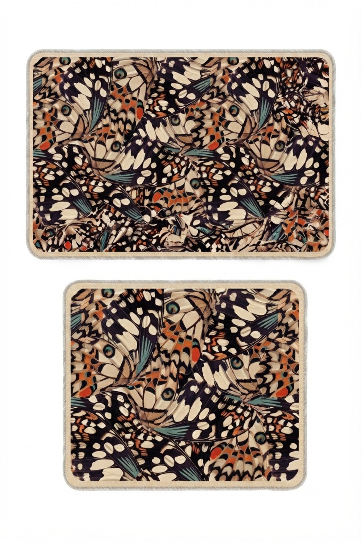 Banyo Paspası 2'li Set Kaymaz Tabanlı ve Yıkanabilir 60x90 Cm - 50x60 Cm