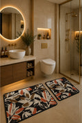Banyo Paspası 2'li Set Kaymaz Tabanlı ve Yıkanabilir 60x90 Cm - 50x60 Cm