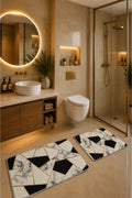 Banyo Paspası 2'li Set Kaymaz Tabanlı ve Yıkanabilir 60x90 Cm - 50x60 Cm