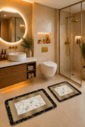 Banyo Paspası 2'li Set Kaymaz Tabanlı ve Yıkanabilir 60x90 Cm - 50x60 Cm