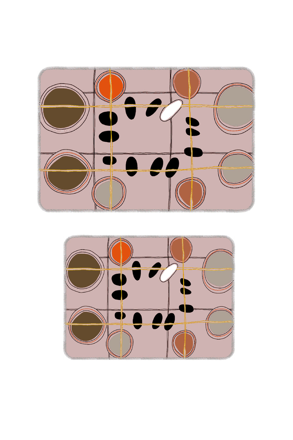 Banyo Paspası 2'li Set Kaymaz Tabanlı ve Yıkanabilir 60x90 Cm - 50x60 Cm