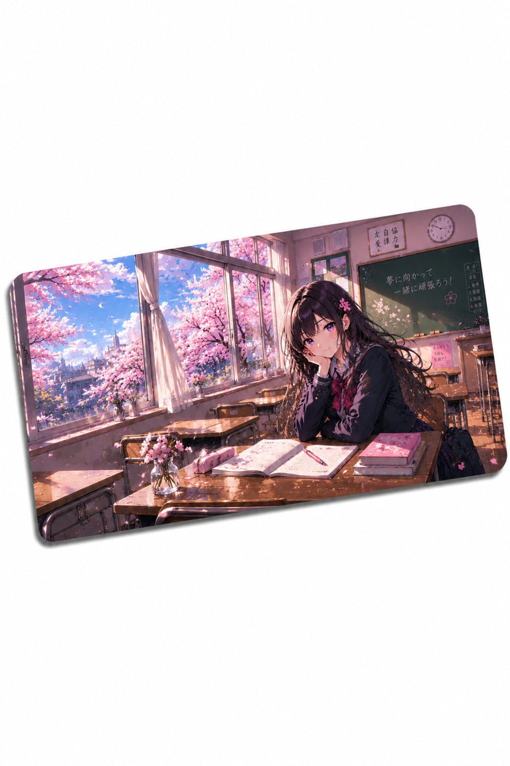 Anime scholl-cafe Collection 80x40 cm Büyük Boy Gaming Mousepad Kaymaz Taban Deskmat