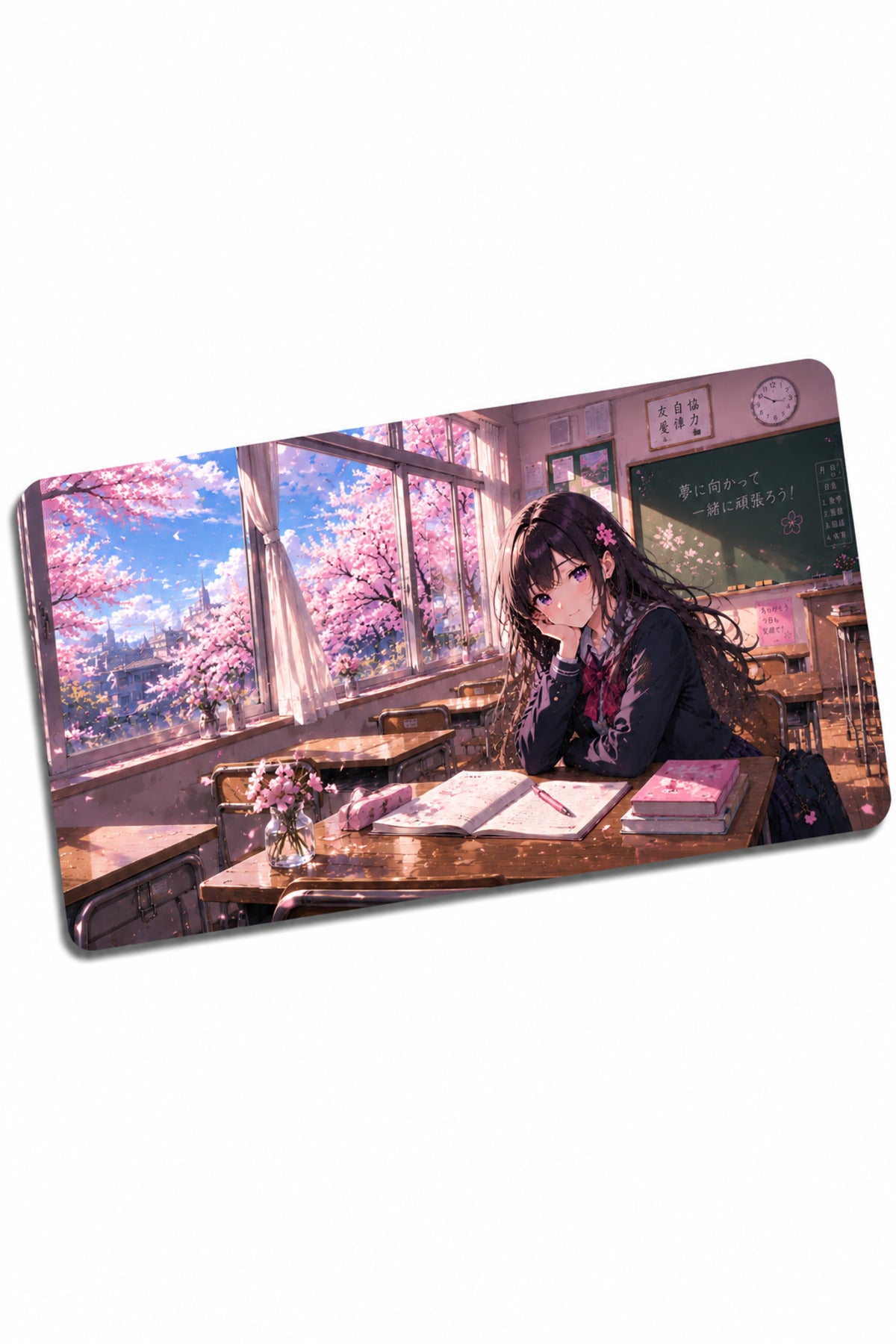 Anime scholl-cafe Collection 80x40 cm Büyük Boy Gaming Mousepad Kaymaz Taban Deskmat