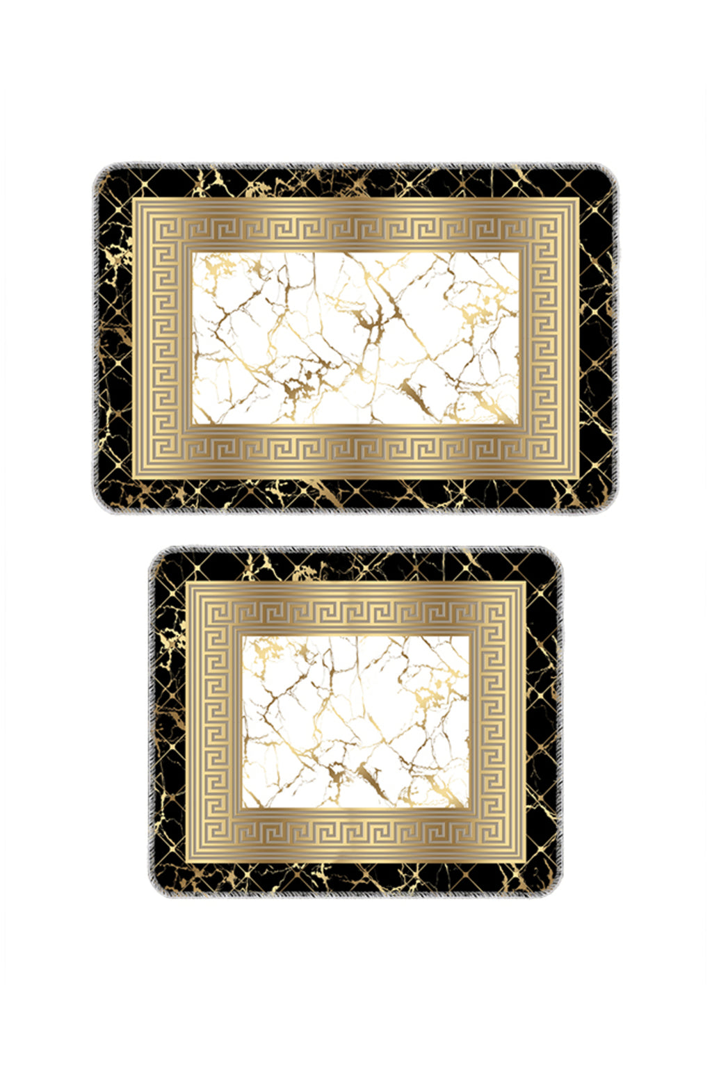 Banyo Paspası 2'li Set Kaymaz Tabanlı ve Yıkanabilir 60x90 Cm - 50x60 Cm