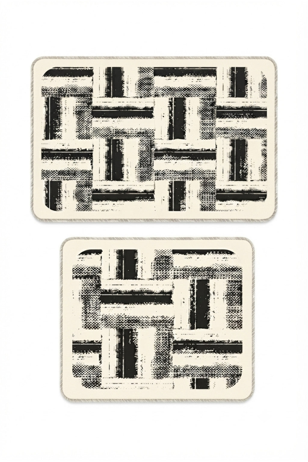 Banyo Paspası 2'li Set Kaymaz Tabanlı ve Yıkanabilir 60x90 Cm - 50x60 Cm