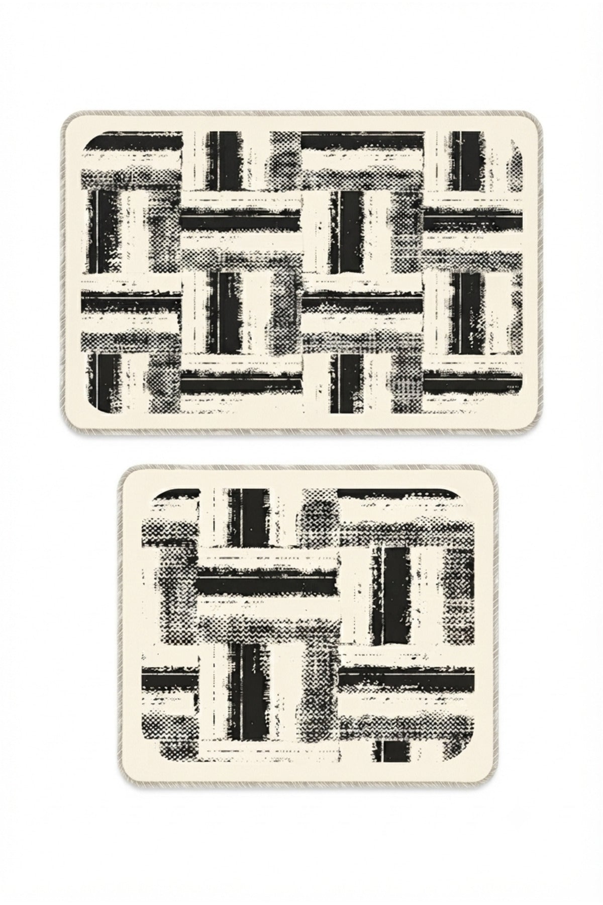Banyo Paspası 2'li Set Kaymaz Tabanlı ve Yıkanabilir 60x90 Cm - 50x60 Cm