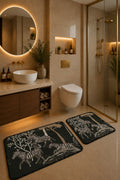 Banyo Paspası 2'li Set Kaymaz Tabanlı ve Yıkanabilir 60x90 Cm - 50x60 Cm