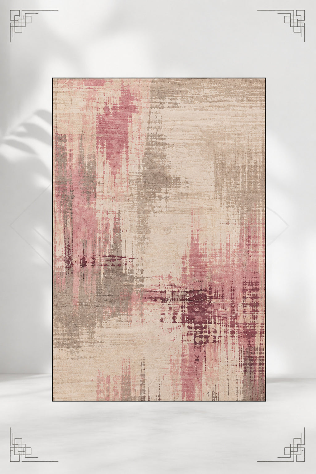 Urban Canvas Modern Soyut Eskitme Desenli Dijital Baskı Kaymaz Taban Yıkanabilir Salon Halısı – 4 Desen ve Farklı Ölçü Seçene