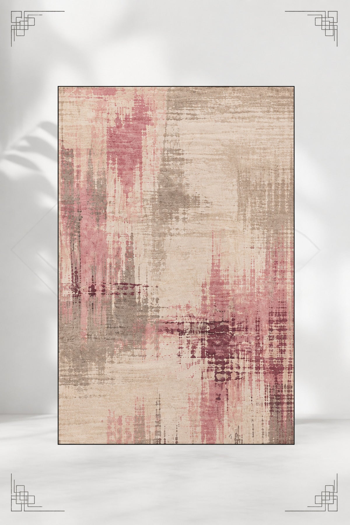 Urban Canvas Modern Soyut Eskitme Desenli Dijital Baskı Kaymaz Taban Yıkanabilir Salon Halısı – 4 Desen ve Farklı Ölçü Seçene