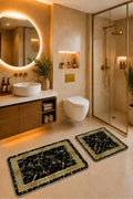 Banyo Paspası 2'li Set Kaymaz Tabanlı ve Yıkanabilir 60x90 Cm - 50x60 Cm