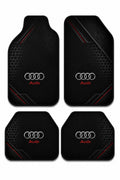 Audi Tasarımlı Universal Premium Araç İçi Oto Paspası 4'lü Set – Tüm Araç Modellerine Uyumlu-Kaymaz DOT Taban
