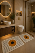 Banyo Paspası 2'li Set Kaymaz Tabanlı ve Yıkanabilir 60x90 Cm - 50x60 Cm