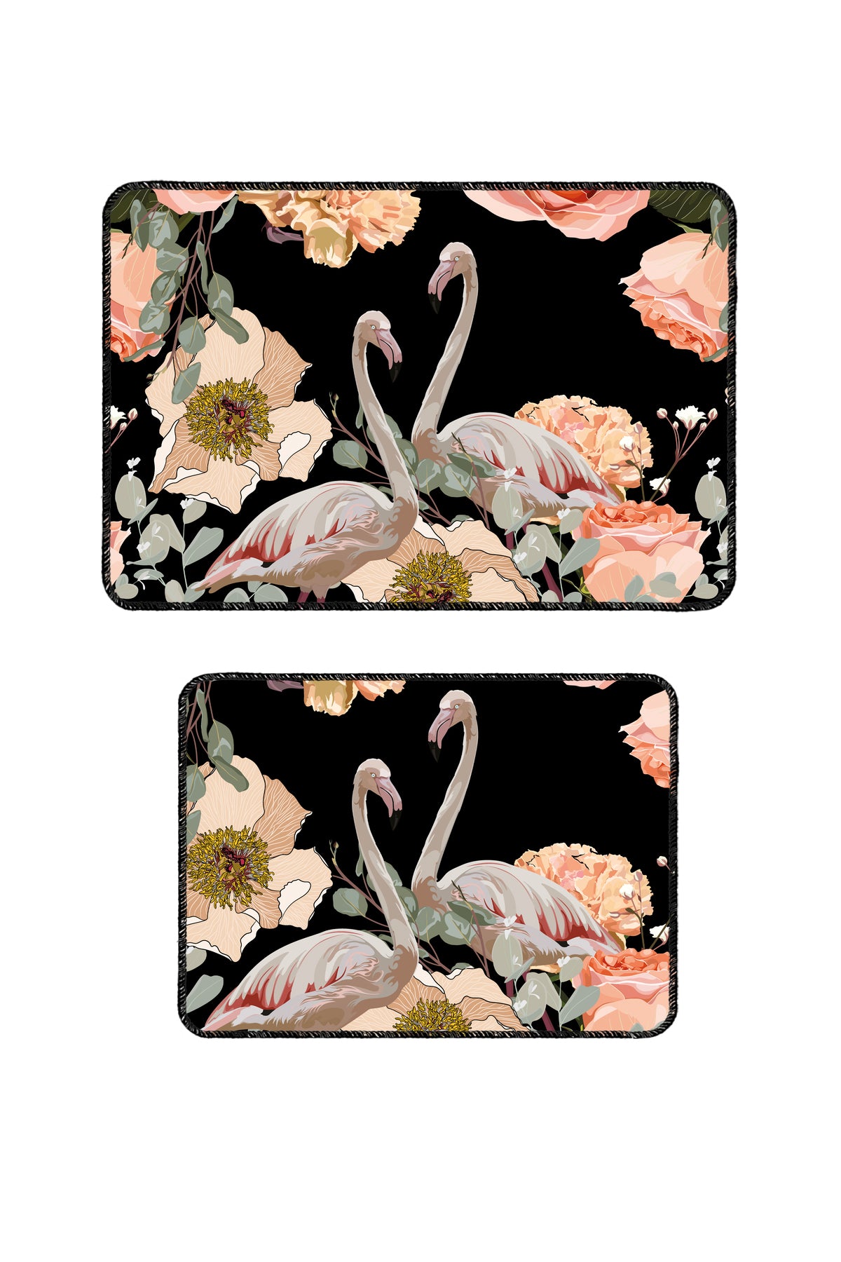 Banyo Paspası 2'li Set Kaymaz Tabanlı ve Yıkanabilir 60x90 Cm - 50x60 Cm