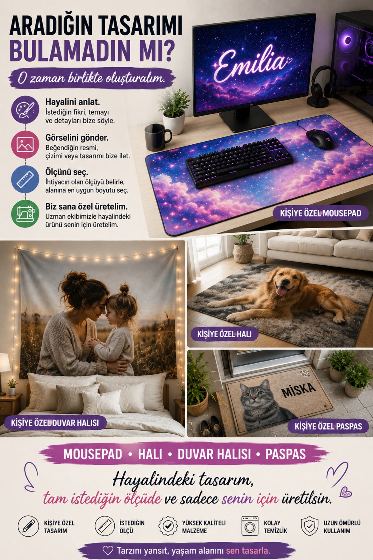 Inkstorm Dragon Collection 80x40 cm Büyük Boy Gaming Mousepad Kaymaz Taban Deskmat