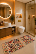Banyo Paspası 2'li Set Kaymaz Tabanlı ve Yıkanabilir 60x90 Cm - 50x60 Cm