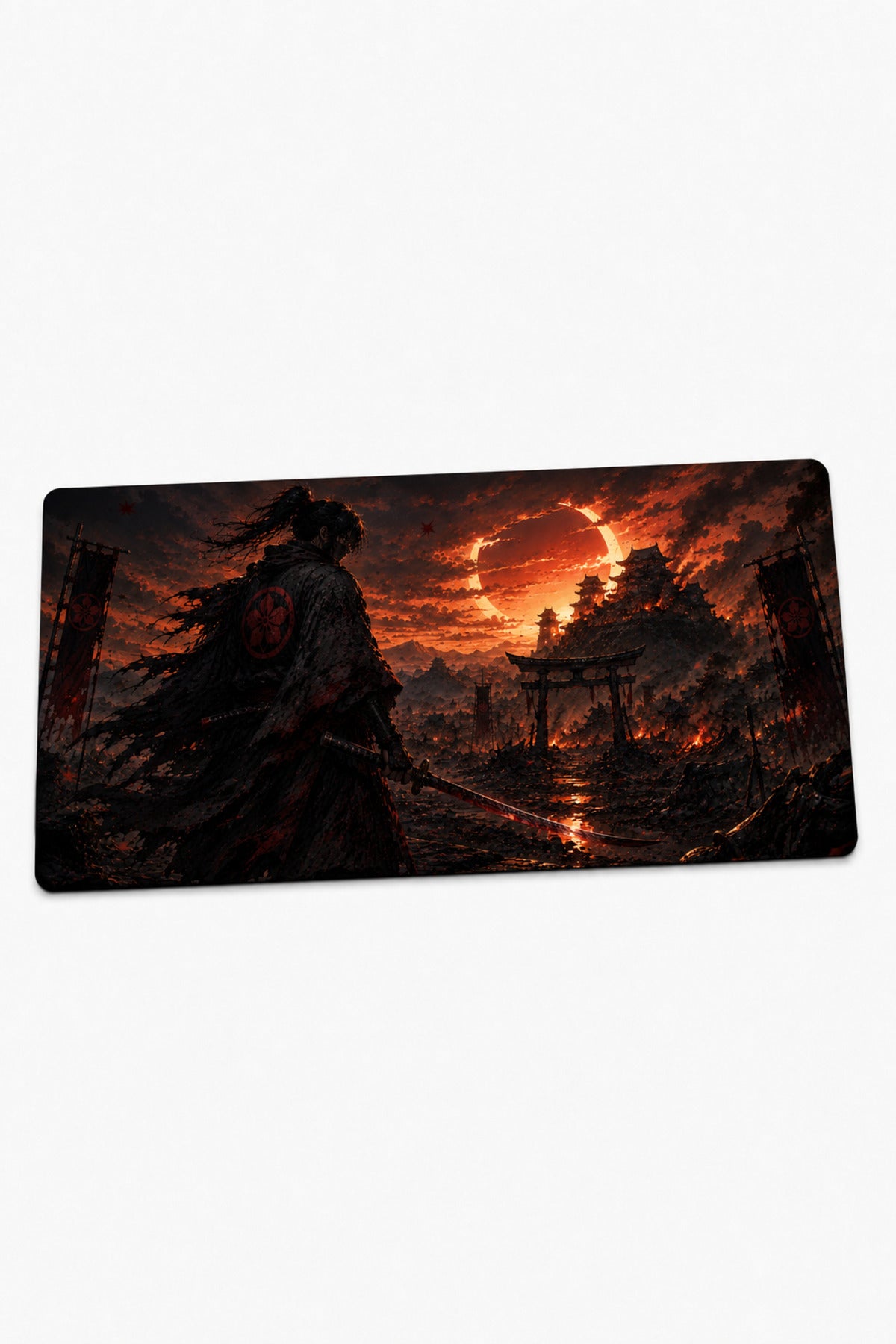 Anime Samurai-Ninja Collection 80x40 cm Büyük Boy Gaming Mousepad Kaymaz Taban Deskmat