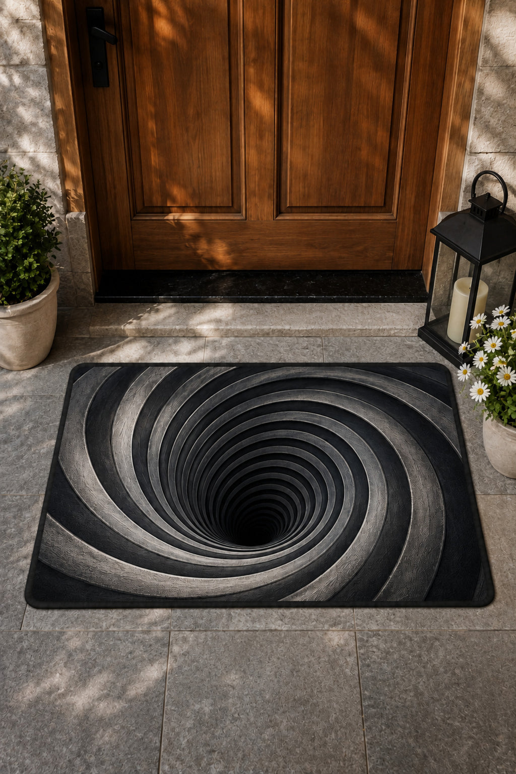 Sipiral Sonsuzluk Gökyüzü 3D İllüzyon Kapı Önü Paspası 70×50 cm -60 x 90 cm – Kaymaz Taban – Kişiye Özel Tasarım Seçeneği