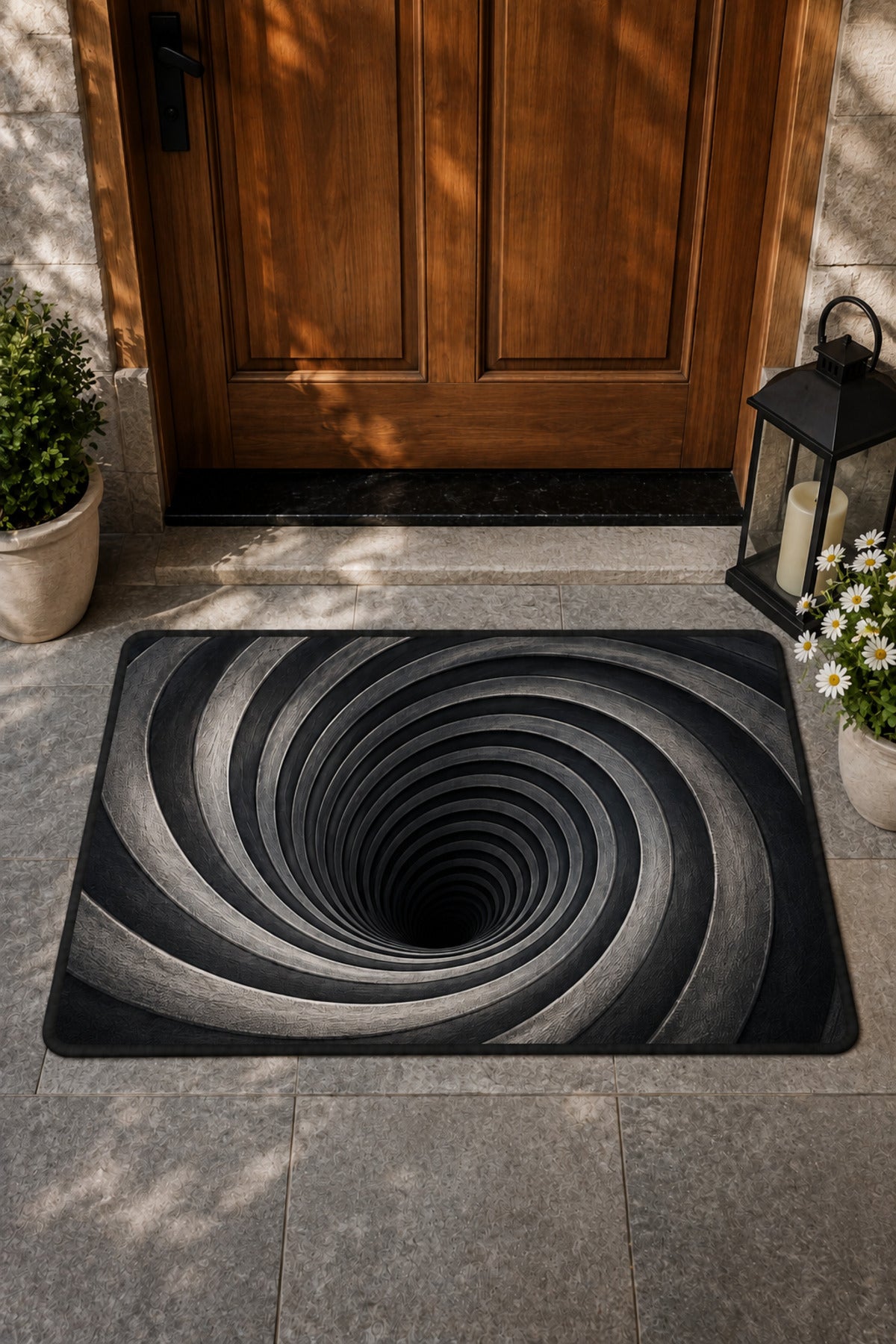 Sipiral Sonsuzluk Gökyüzü 3D İllüzyon Kapı Önü Paspası 70×50 cm -60 x 90 cm – Kaymaz Taban – Kişiye Özel Tasarım Seçeneği