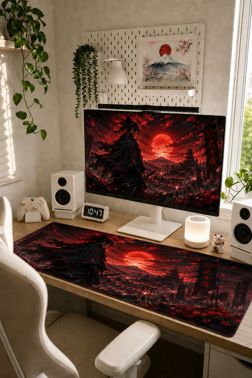 Anime Samurai-Ninja Collection 80x40 cm Büyük Boy Gaming Mousepad Kaymaz Taban Deskmat