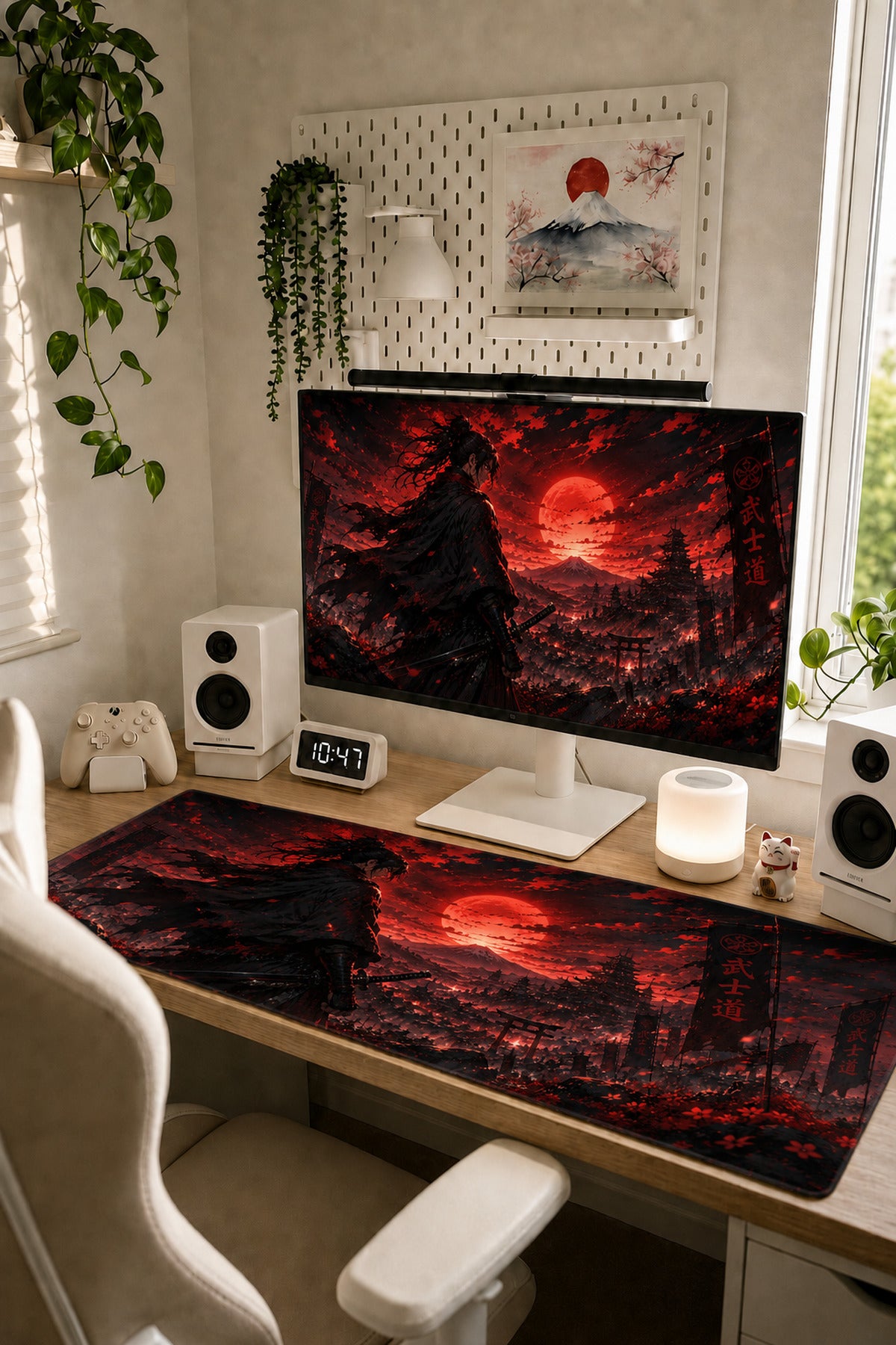 Anime Samurai-Ninja Collection 80x40 cm Büyük Boy Gaming Mousepad Kaymaz Taban Deskmat