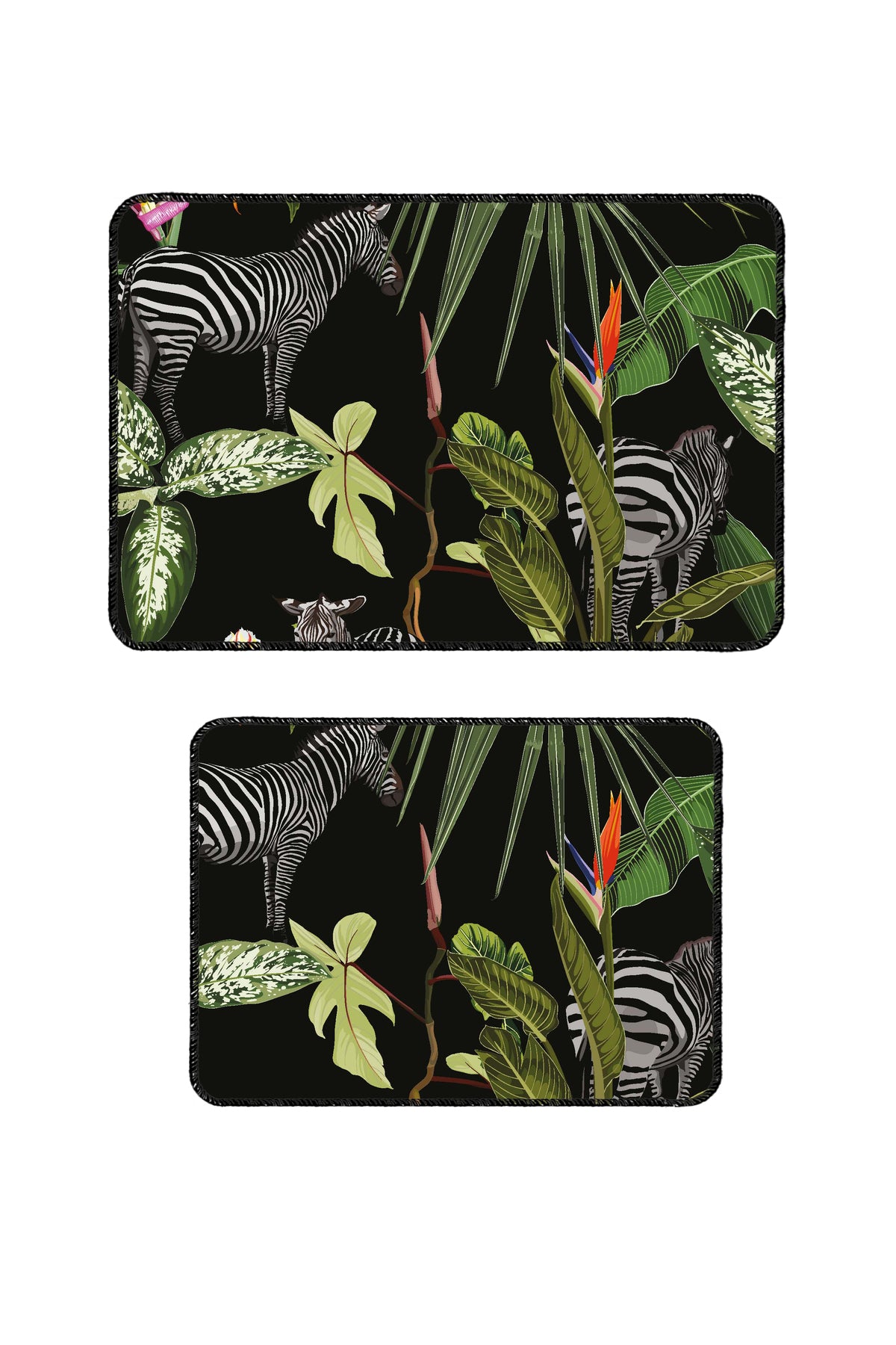 Banyo Paspası 2'li Set Kaymaz Tabanlı ve Yıkanabilir 60x90 Cm - 50x60 Cm